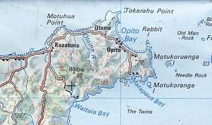 Map of Otama Beach