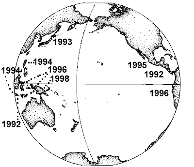 Tsunamis 1990-1999